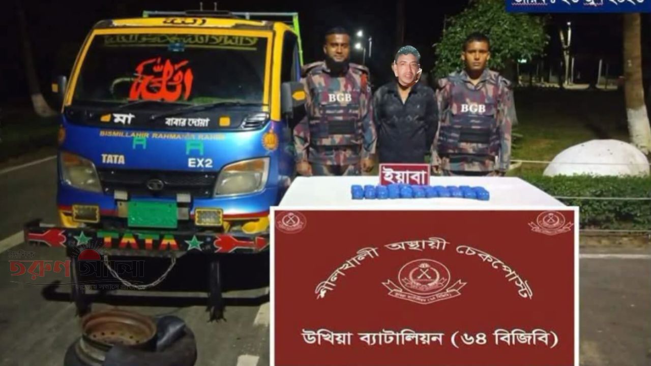 শীলখালী চেকপোস্টে পিকআপে ৪৬ হাজার ইয়াবা, চালক গ্রেপ্তার