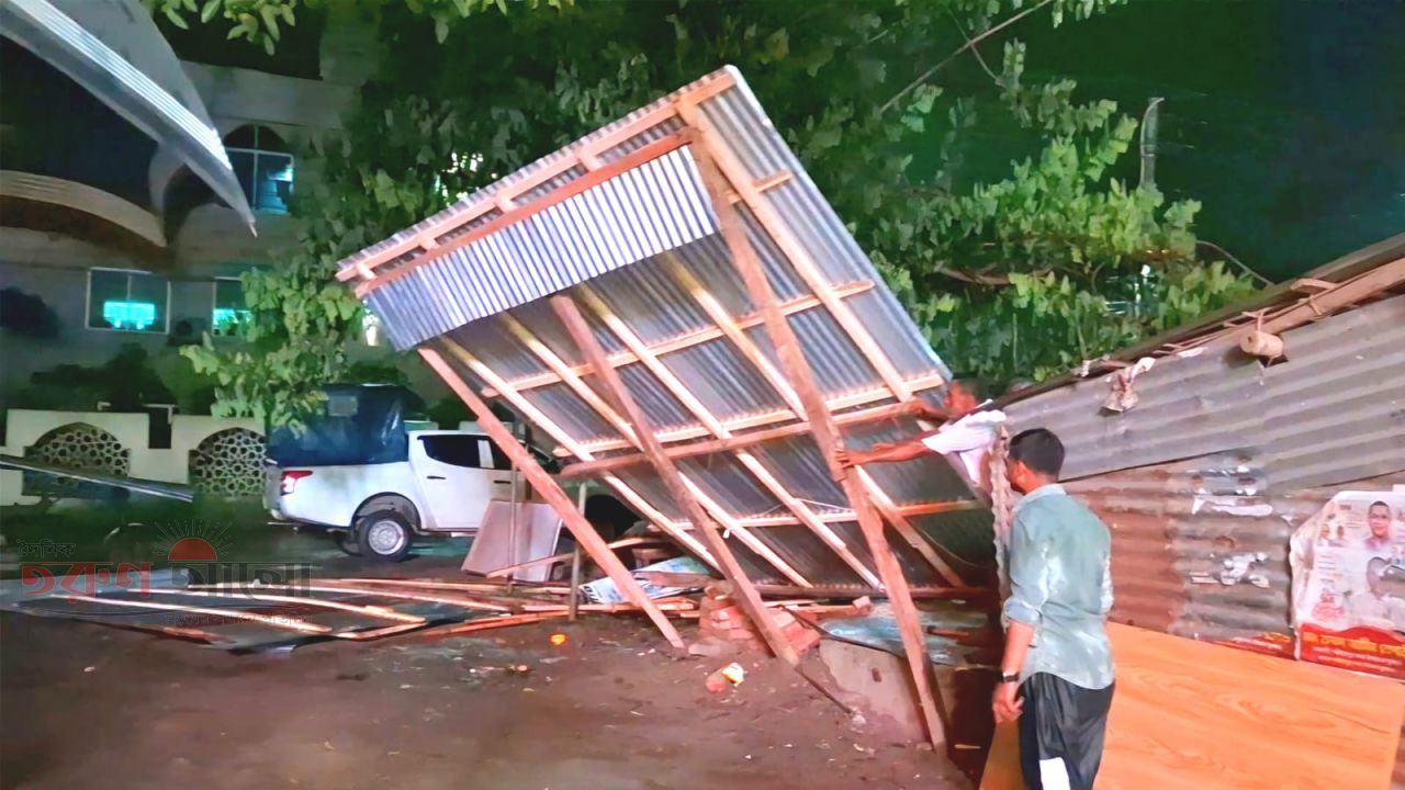 সরকারি জমি দখলের অভিযোগে শরীয়তপুরে যুবদল নেতার টিনশেড উচ্ছেদ